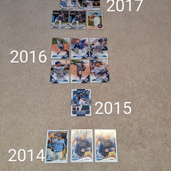 2017, 16, 15, 14 Tampa Bay rays lot of 15 - Picture 2 of 10